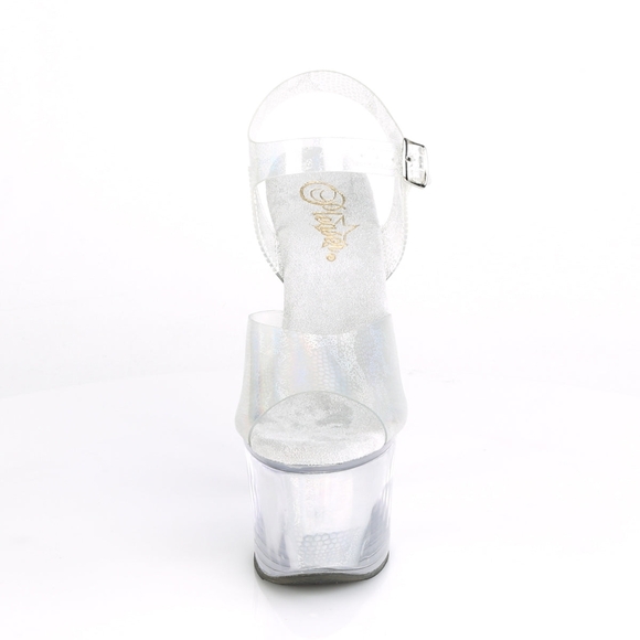 Pleaser Silver Holographic Platform Heels - Picture 4 of 4